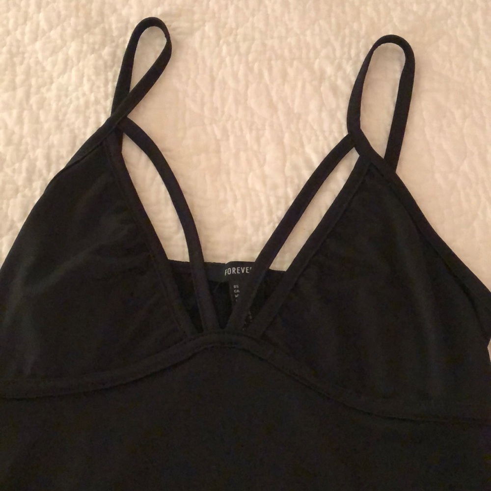 Black strappy bodysuit 🔥